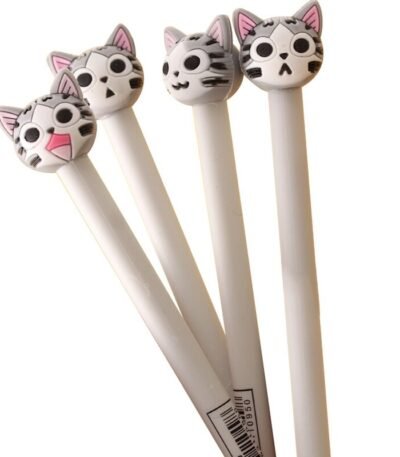 Caneta com Carinha de Gatinho Cinza