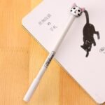 Caneta com Carinha de Gatinho Cinza