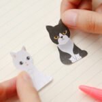 Bloco de Papel de Gatinho com Notas Adesivas e Caixa