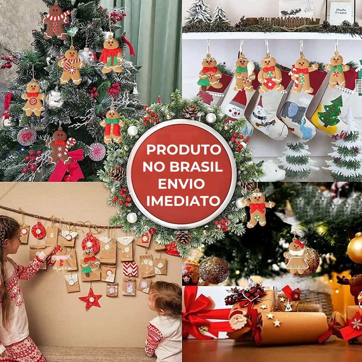 Bonecos Gingerbread Biscoitos de Gengibre de Natal