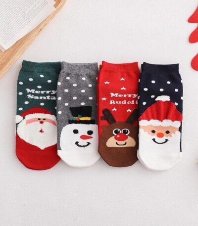 Meias de Natal Fofas e Criativas Kawaii
