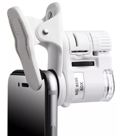 Microscópio Portátil para Celular Zoom de 60X