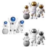 3 Astronautas para Decoração Kit com 3 Peças