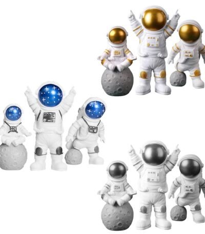 3 Astronautas para Decoração Kit com 3 Peças