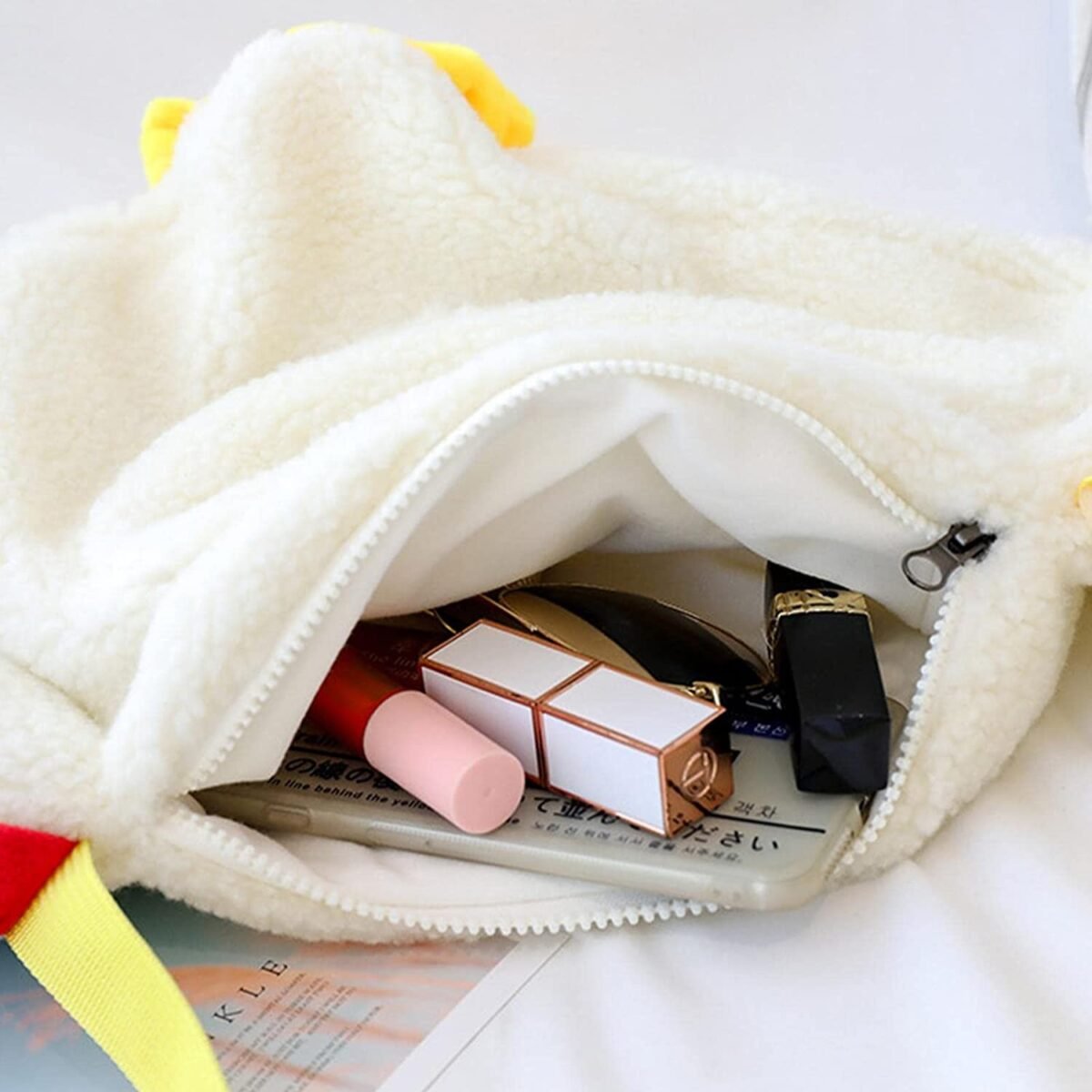 Bolsa com Formato de Galinha de Pelúcia Chicken Bag