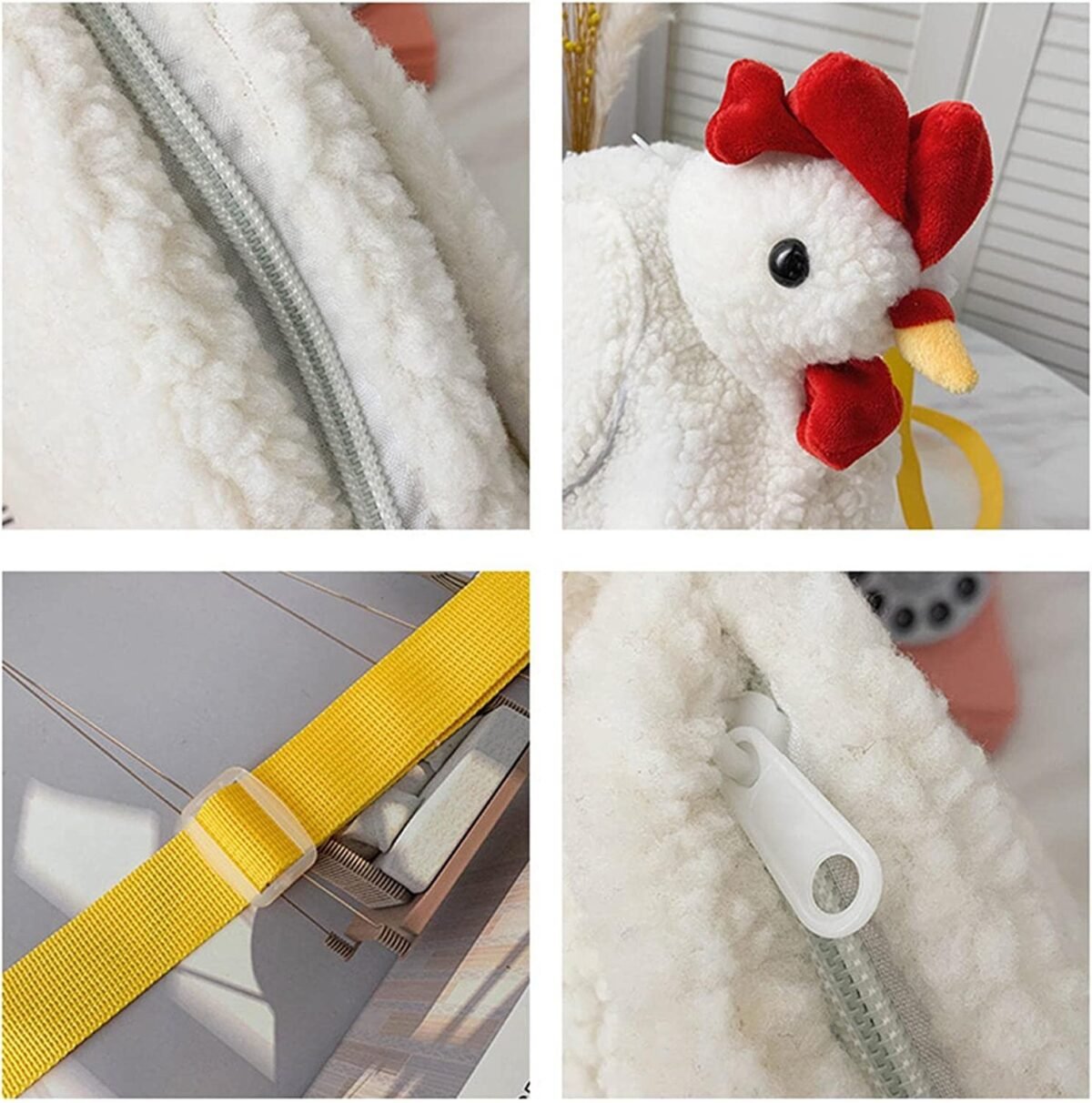 Bolsa com Formato de Galinha de Pelúcia Chicken Bag