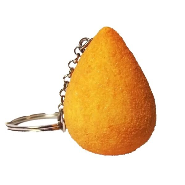 Chaveiro de Coxinha Super Realista com Formato de Coxinha Estilo Criativo e Divertido