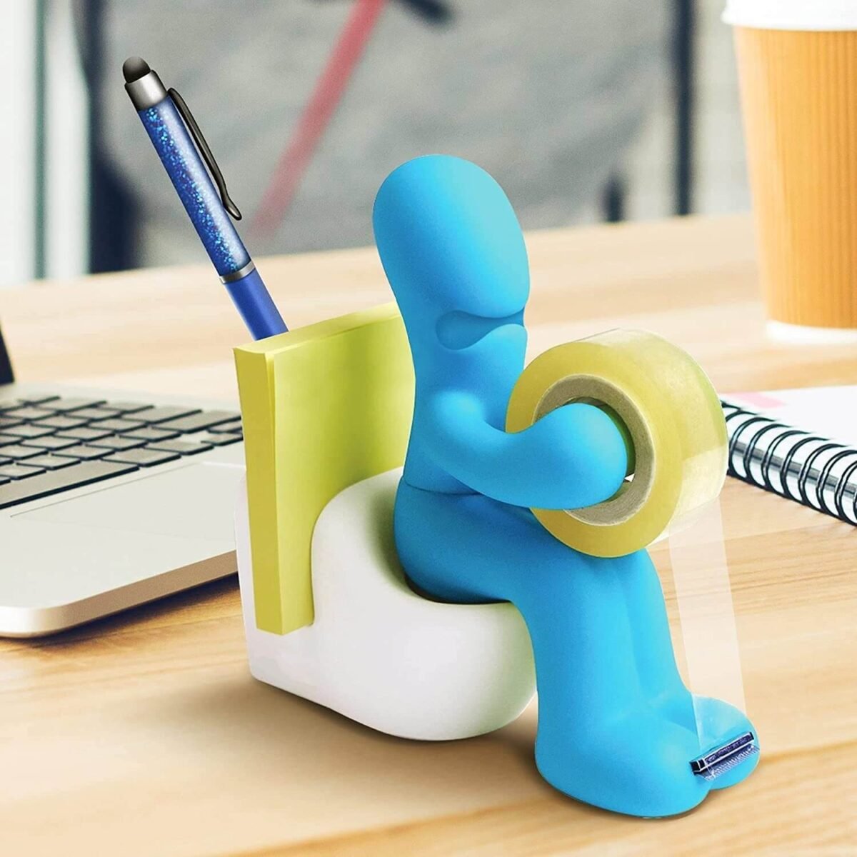 Suporte Escritório Fita Adesiva Caneta Post-it e Clips The Butt