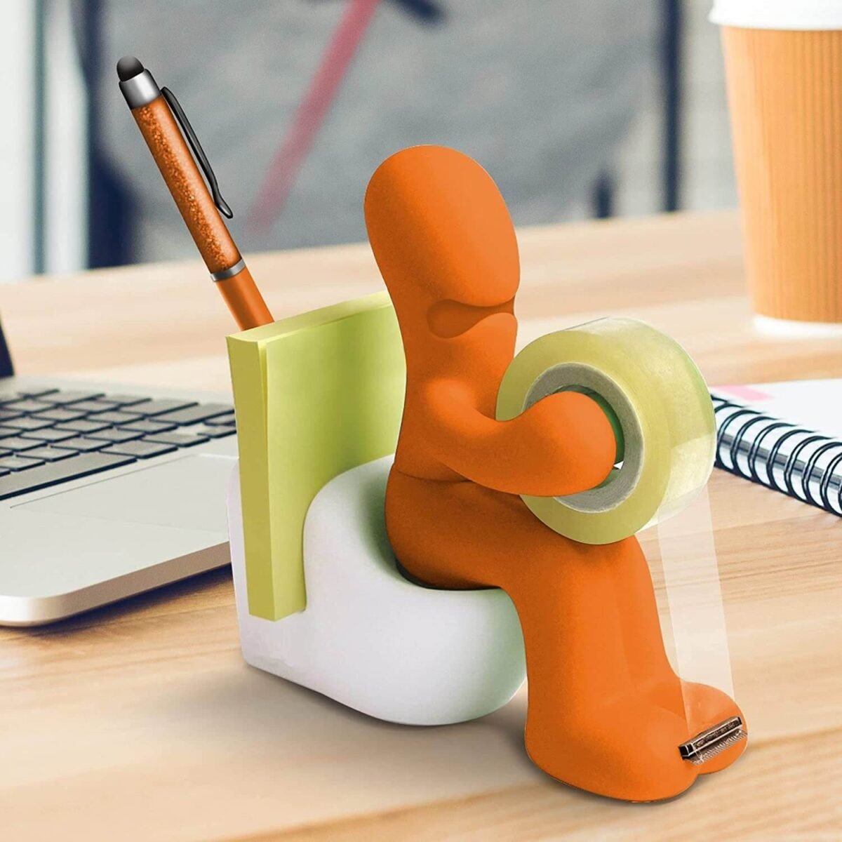 Suporte Escritório Fita Adesiva Caneta Post-it e Clips The Butt