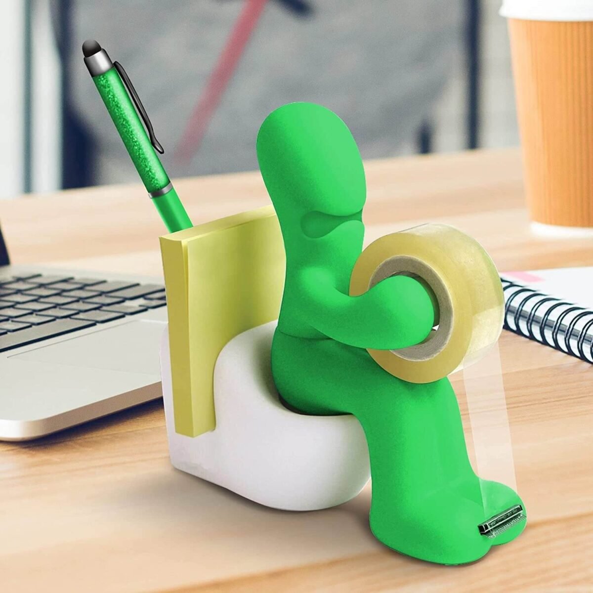 Suporte Escritório Fita Adesiva Caneta Post-it e Clips The Butt