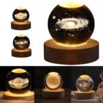 Luminária Bola de Vidro Cristal do Universo 3D