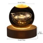 Luminária Bola de Vidro Cristal do Universo 3D