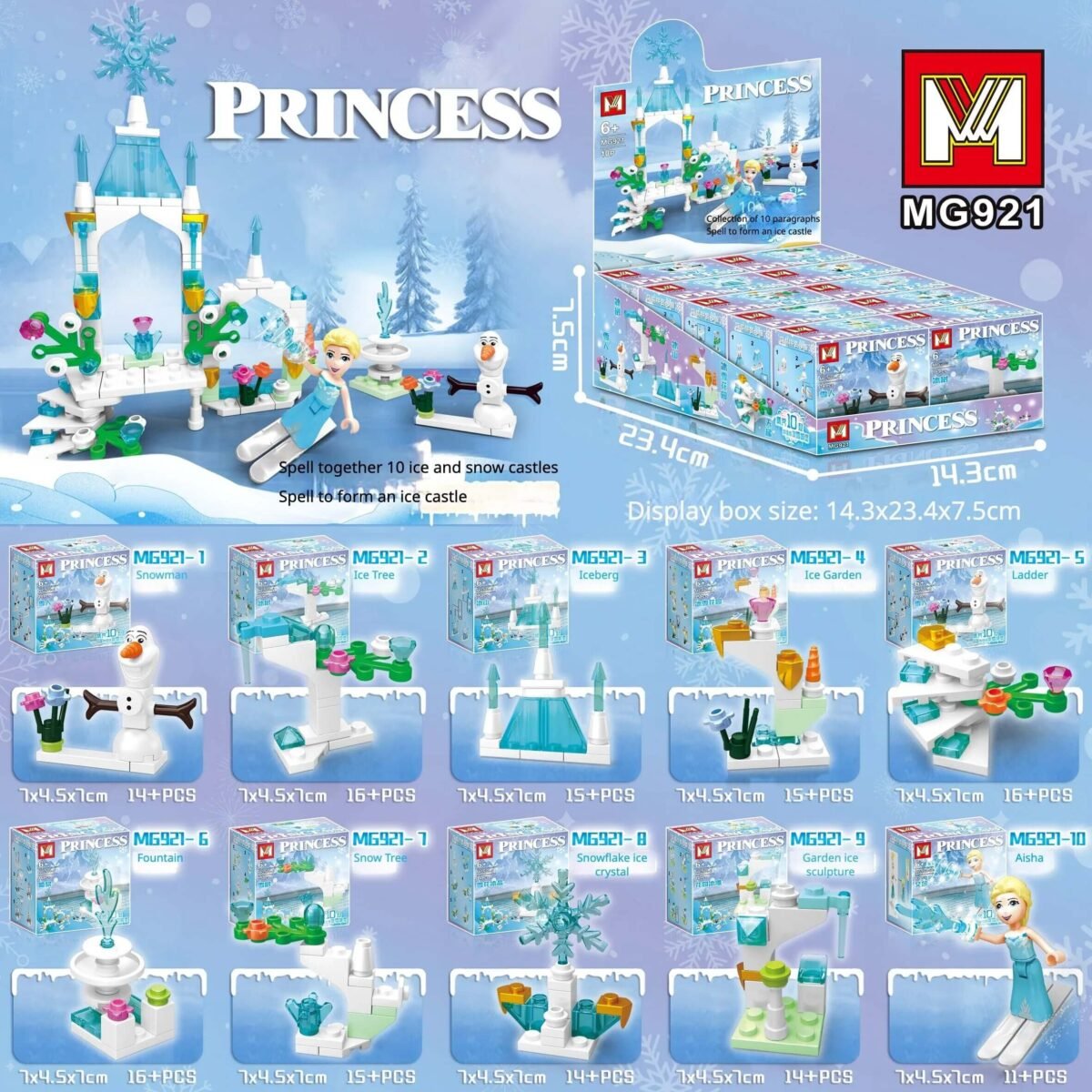 Blocos de Montar Frozen Castelo de Gelo Princesa Elsa