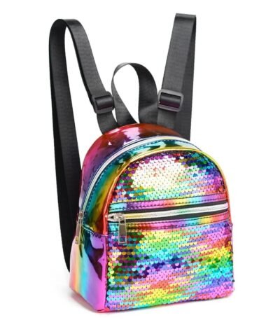 Mini Mochila Brilhante Colorida