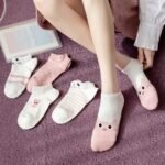 Meias Fofas de Gato Rosa