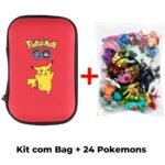 Kit 24 Pokémons Bag Estojo Set Completo