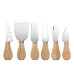 Kit 6 Facas e Talheres Para Queijo Petiscos e Frios