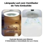 Lâmpada Led com Ventilador de Teto