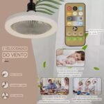 Lâmpada Led com Ventilador de Teto