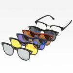 Óculos de Sol com 6 Lentes Clip On