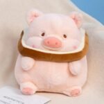 Porquinho de Pelúcia Fofo com Pão de Forma