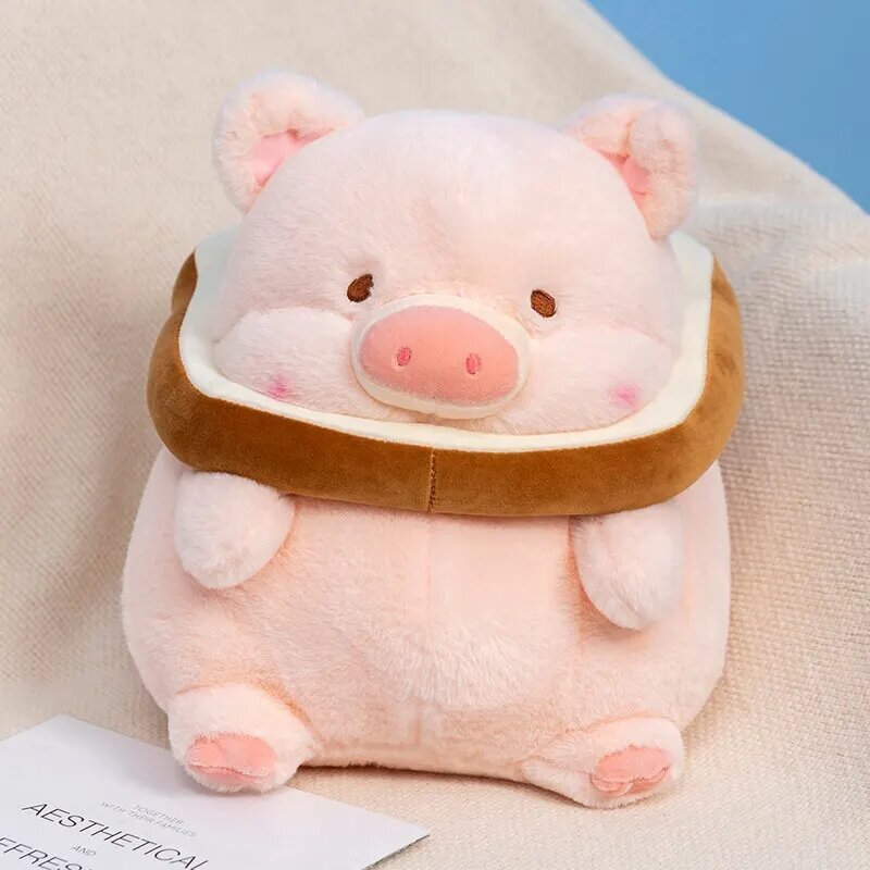 Porquinho de Pelúcia Fofo com Pão de Forma
