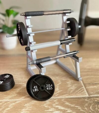 Suporte para Canetas e Lápis com Formato de Supino com Anilha Barra e Altere