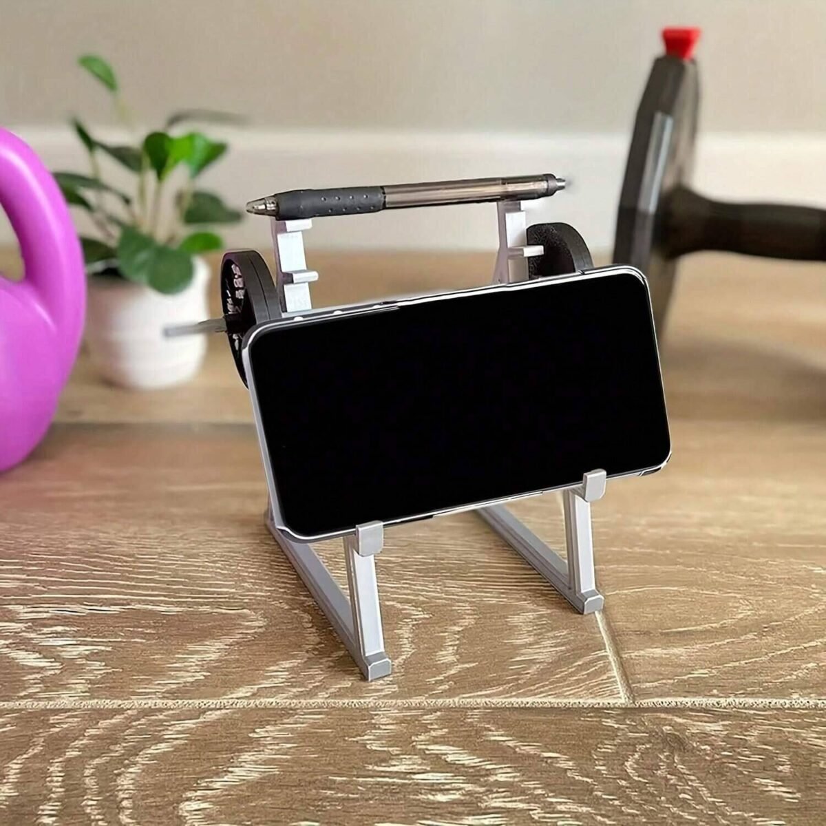 Suporte para Canetas e Lápis com Formato de Supino com Anilha Barra e Altere