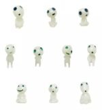 10 Elfos Kodama Miniaturas que Brilham no Escuro Para Decoração de Jardins, Plantas e Casas Luminosos e Fluorescentes