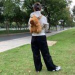 Mochila com Formato De Capivara de Pelúcia Fofa e Macia