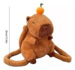 Mochila com Formato De Capivara de Pelúcia Fofa e Macia