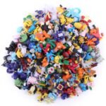 Kit 144 Pokemons + 50 Adesivos Coleção Completa Miniaturas e Bolsa Bag