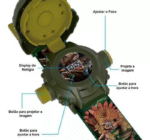 Relógio de Dinossauro 3D com Projetor T-Rex Jurassic Digital Flip