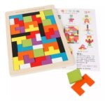 Jogo Tetris Quebra Cabeça de Madeira