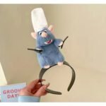 Tiara Arquinho de Pelúcia Ratatouille Chef Remy com Prendedor