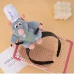 Tiara Arquinho de Pelúcia Ratatouille Chef Remy com Prendedor