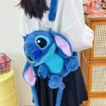 Mochila Stitch de Pelúcia Azul Fofo