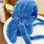 Mochila Stitch de Pelúcia Azul Fofo