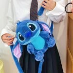 Mochila Stitch de Pelúcia Azul Fofo
