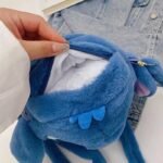 Mochila Stitch de Pelúcia Azul Fofo
