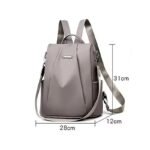 Mochila Bolsa Feminina Anti-Roubo Transversal Estilosa de Alta Capacidade para Viagem e Dia a Dia com Zíper Oculto