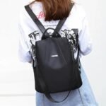 Mochila Bolsa Feminina Anti-Roubo Transversal Estilosa de Alta Capacidade para Viagem e Dia a Dia com Zíper Oculto