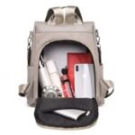 Mochila Bolsa Feminina Anti-Roubo Transversal Estilosa de Alta Capacidade para Viagem e Dia a Dia com Zíper Oculto
