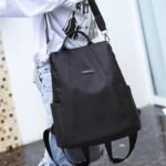 Mochila Bolsa Feminina Anti-Roubo Transversal Estilosa de Alta Capacidade para Viagem e Dia a Dia com Zíper Oculto
