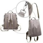 Mochila Bolsa Feminina Anti-Roubo Transversal Estilosa de Alta Capacidade para Viagem e Dia a Dia com Zíper Oculto
