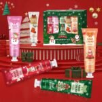 Kit 5 Cremes para as Mãos Fragrâncias Variadas Hidratação Profunda Suave Aveludado Presente de Natal