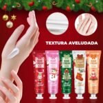 Kit 5 Cremes para as Mãos Fragrâncias Variadas Hidratação Profunda Suave Aveludado Presente de Natal