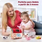 Kit Fazendinha de Pelúcia Animais com Sons Brinquedo Colorido Sensorial Educativo para Bebês e Crianças - Image 2