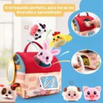 Kit Fazendinha de Pelúcia Animais com Sons Brinquedo Colorido Sensorial Educativo para Bebês e Crianças - Image 3